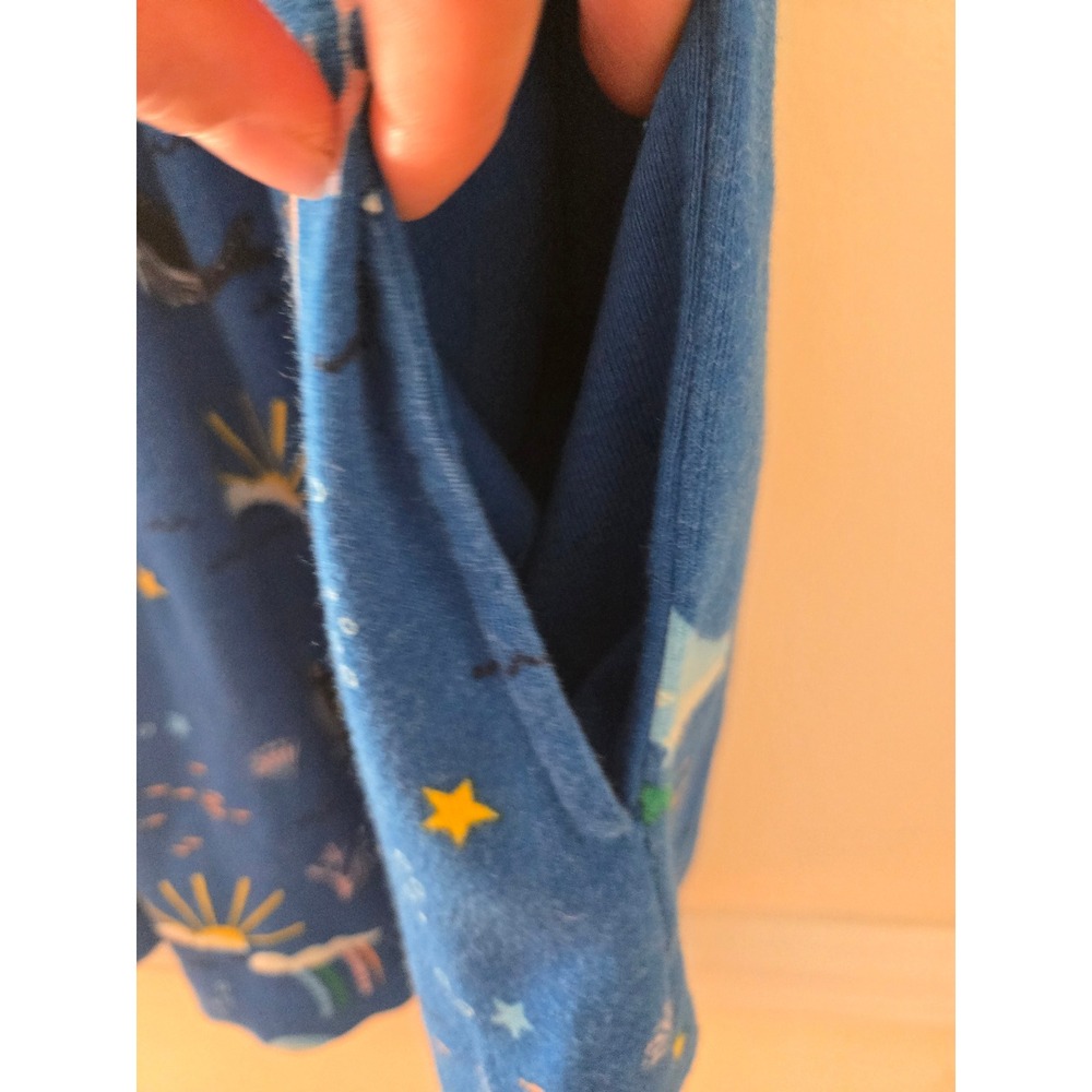 Hanna Andersson Blue Whale Rainbow Sleeveless Pocket Play Dress Kids 6-7 120cm - Picture 3 of 4